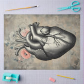 Anatomical Heart Floral Decoupage Paper 薄葉紙 (クラフト)