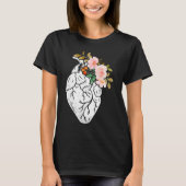 Anatomical Heart Flowers Cardiologist Surgeon Surv Tシャツ (正面)