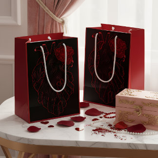 Anatomical Heart Love Gift Bag ミディアムペーパーバッグ