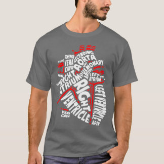 Anatomical Heart Medical Parts of Heart Anatomy Tシャツ