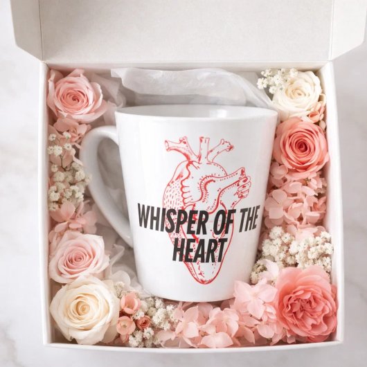    Anatomical Heart Minimalist Latte Mug - 耳を澄ます カフェラテマグ