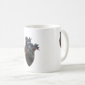 anatomical heart mug cosmic heart galaxy art cup s コーヒーマグカップ (正面右)