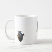 anatomical heart mug cosmic heart galaxy art cup s コーヒーマグカップ (左)