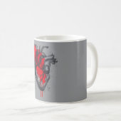 Anatomical Heart Sketch Trash Polka Art Mug コーヒーマグカップ (正面右)