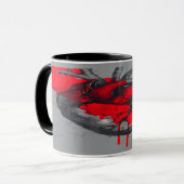 Anatomical Heart Sketch Trash Polka Art Mug マグカップ (正面左)