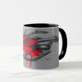 Anatomical Heart Sketch Trash Polka Art Mug マグカップ (正面右)