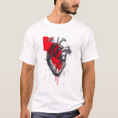 Anatomical Heart Sketch Trash Polka Art T-Shirt Tシャツ (正面)