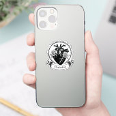 Anatomical Heart Tattoo: Black and White Design  シール (スマートフォン)