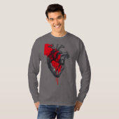 Anatomical Heart Trash Polka Art Long Sleeve Tシャツ (正面フル)