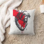Anatomical Heart Trash Polka Art Pillow クッション (ブランケット)