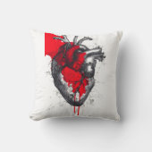 Anatomical Heart Trash Polka Art Pillow クッション (正面)