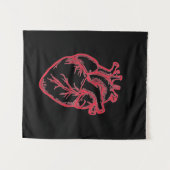 Anatomical Heart Valentine Shirt タペストリー (正面(横))
