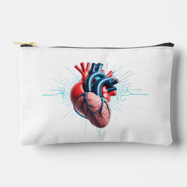 Anatomical Heart with EKG – Medical Art Design アクセサリーポーチ