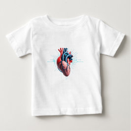 Anatomical Heart with EKG – Medical Art Design ベビーTシャツ
