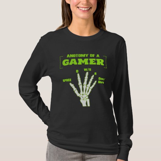 Anatomy Hand Gaming  For Boys  Mens Gamer Tシャツ (正面)