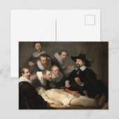 Anatomy Lesson Dr Nicolaes Tulp Rembrandt ポストカード (正面/裏面)