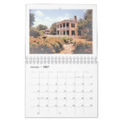 Anatomy of a 絵を描's: Sam Houston Park 1850ホーム カレンダー (1月 2027)