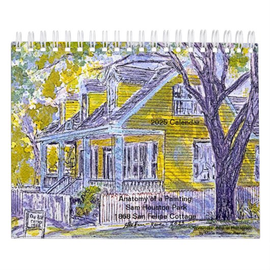 Anatomy of a 絵画's: Sam Houston Park 1868 Home カレンダー (カバー)