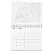 Anatomy of a 絵画's: Sam Houston Park 1868 Home カレンダー (2月 2027)