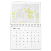 Anatomy of a 絵画's: Sam Houston Park 1868 Home カレンダー (3月 2026)