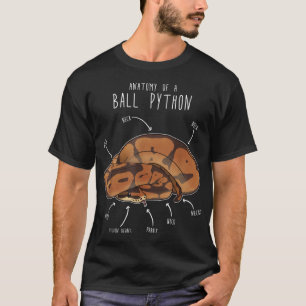 Anatomy of a Ball Python, おもしろい Pet Reptile Snake Tシャツ