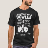 Anatomy of a Bowler  Bowling Father's Day Dad Men Tシャツ (正面)