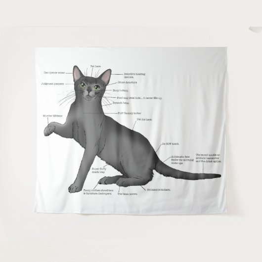 Anatomy of a Cat タペストリー (正面(横))