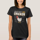 Anatomy Of A Chicken Chickens  Farmer Tシャツ (正面)