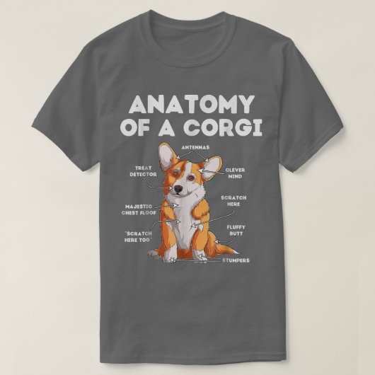 Anatomy of a Corgi  Tシャツ (デザイン正面)