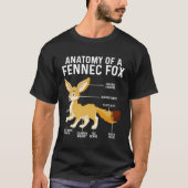 Anatomy Of A Fennec Fox  Fennec Foxes Tシャツ (正面)
