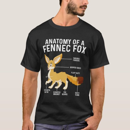 Anatomy Of A Fennec Fox  Fennec Foxes Tシャツ (正面)