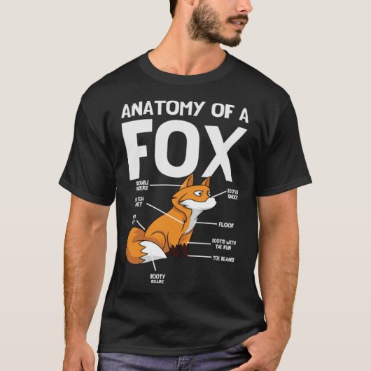 Anatomy Of A Fox Foxes Animal Wild Zoo Classic Cut Tシャツ (正面)