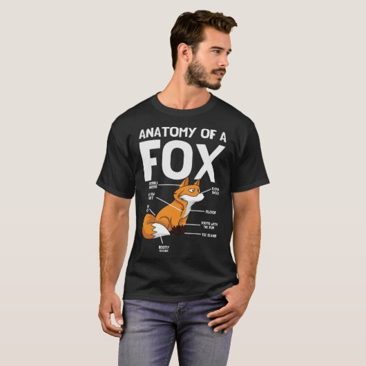 Anatomy Of A Fox Foxes Animal Wild Zoo Classic Cut Tシャツ (正面フル)