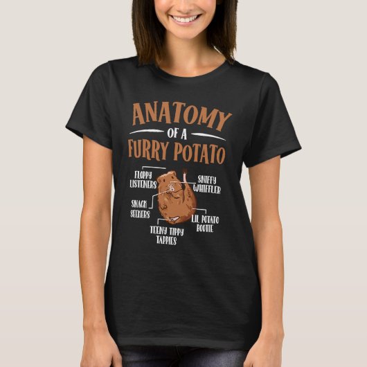 Anatomy Of A Furry Potato Guinea Pig  2 Tシャツ (正面)