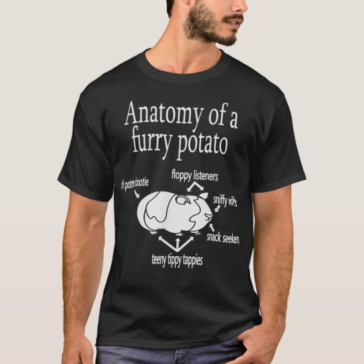 Anatomy of a furry potato  Guinea Pig  Tシャツ (正面)