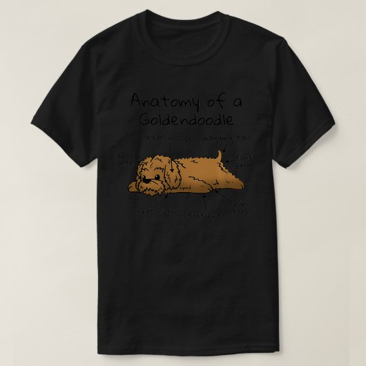 Anatomy Of A Goldendoodle Dog Premium  Tシャツ (デザイン正面)