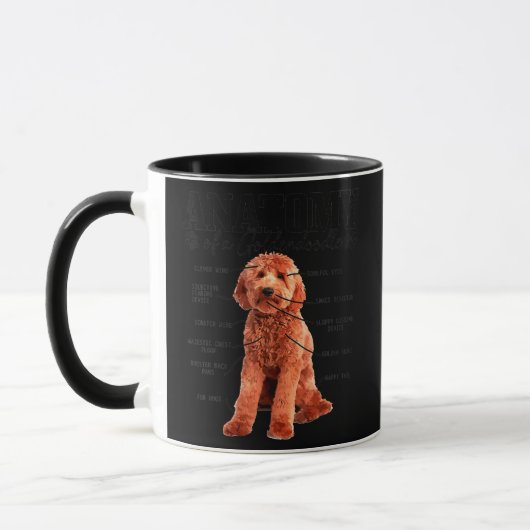 Anatomy Of A Goldendoodle Funny Cute Dog Doodle マグカップ (左)