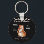 Anatomy Of A Guinea Pig Funny Furry Potato Pet キーホルダー<br><div class="desc">Anatomy Of A Guinea Pig Funny Furry Potato Pet Gift</div>