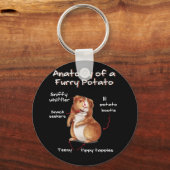 Anatomy Of A Guinea Pig Funny Furry Potato Pet キーホルダー (正面)