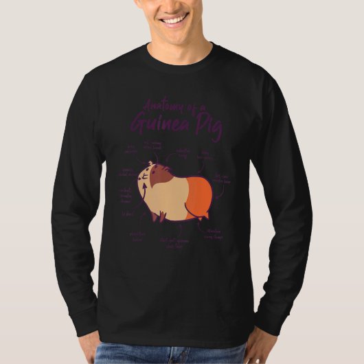 Anatomy Of A Guinea Pig Graphic Owner Pet Cavy Ani Tシャツ (正面)