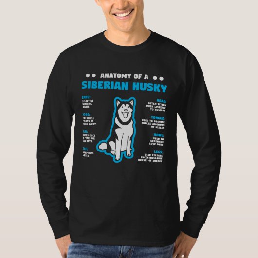 Anatomy of A Husky Siberian Dog Owner Tシャツ (正面)