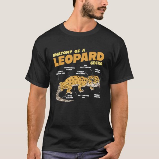 Anatomy of A Leopard Gecko Lizard Tシャツ (正面)