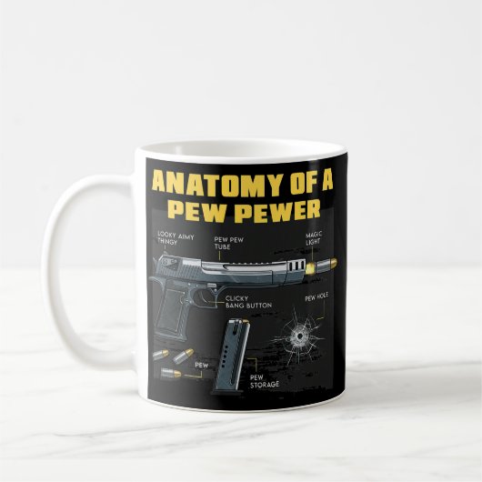 Anatomy Of A Pew Pewer Hunt Hunters Deer Hunting  コーヒーマグカップ (左)