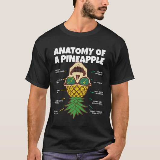Anatomy of a Pineapple Upside Down Pineapple Swin Tシャツ (正面)