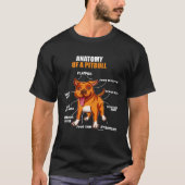 Anatomy of a Pitbull Stafford Bully Bulldog Pit Pi Tシャツ (正面)