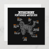 Anatomy Of A Portuguese Water Dog Dog Owner Gift 招待状 (正面/裏面)
