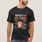 Anatomy Of A Red Panda Science Zoologist Panda Tシャツ (正面)