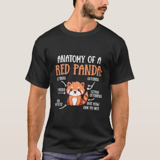 Anatomy Of A Red Panda Science Zoologist Panda Tシャツ