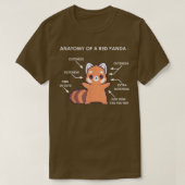 Anatomy of a Red Panda Science Zoologist Red Panda Tシャツ (デザイン正面)