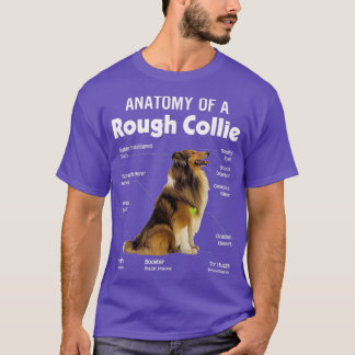 Anatomy Of A Rough Collie Funny Dog Puppy Gift  Tシャツ